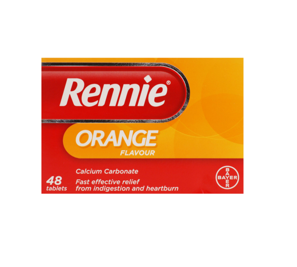 Rennie Orange – 48 Tablets  -  Acid Reflux & Heartburn