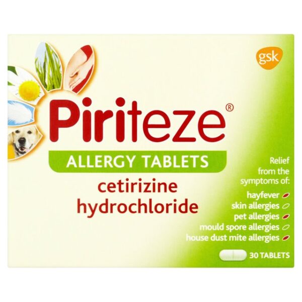 Piriteze One a Day Tablets – 7 Tablets  -  Allergy Capsules & Tablets