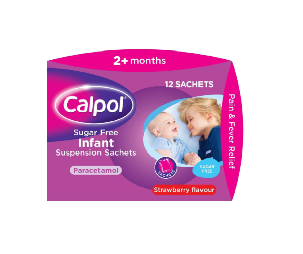 Calpol Sugar Free Suspension 2+ – 12 Sachets  -  Baby & Toddler