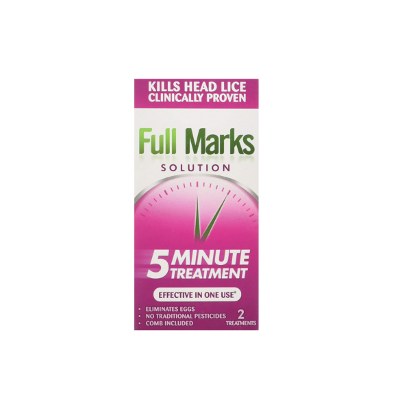 Full Marks Head Lice Solution – 100ml (+ Comb)  -  Antiparasitics