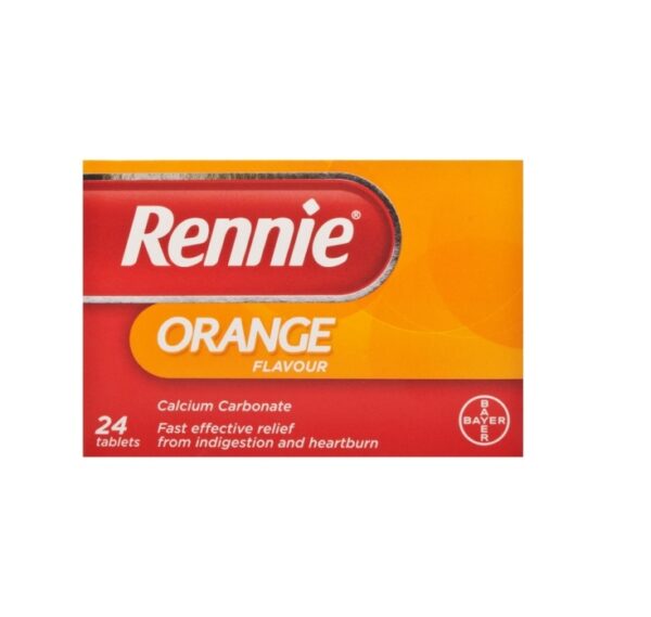 Rennie Orange – 24 Tablets  -  Acid Reflux & Heartburn