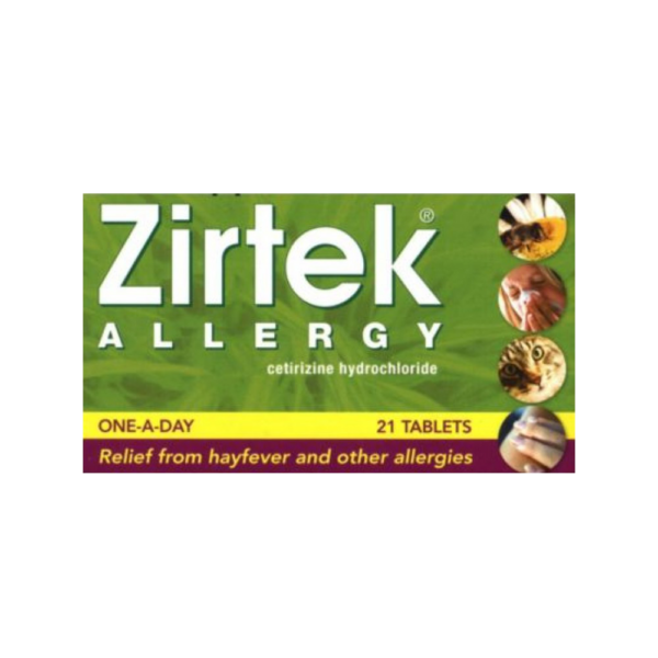 Zirtek Allergy Relief Tablets – 21 Tablets  -  Allergy Capsules & Tablets