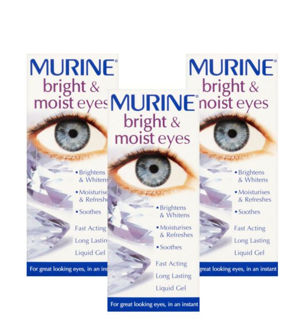 Murine Bright & Moist Eyes – Triple Pack 15ml  -  Dry Eyes