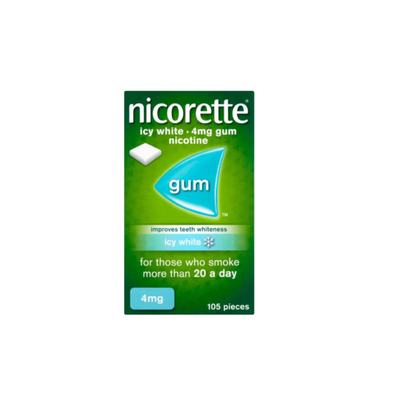 Nicorette Icy White Gum 4mg – 105 Pieces  -  Gum