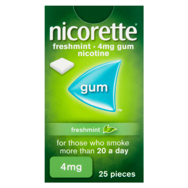 Nicorette 4mg Freshmint Chewing Gum – 25 Pieces  -  Gum