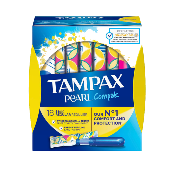 Tampax Compak Pearl Regular – 8 Pack  -  Periods