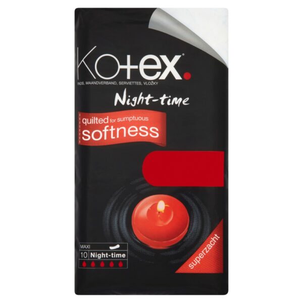 Kotex Maxi Night-Time Pads - 10 Packs