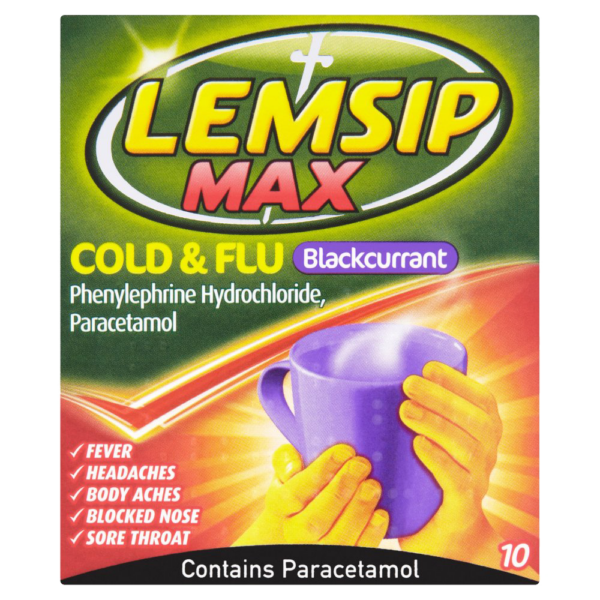 Lemsip Max Cold And Flu Blackcurrant – 5 Sachets  -  Cold & Flu