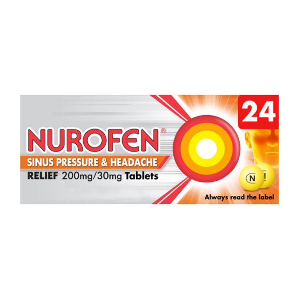 Nurofen Sinus Pressure & Headache 200mg/30mg - 24 Tablets