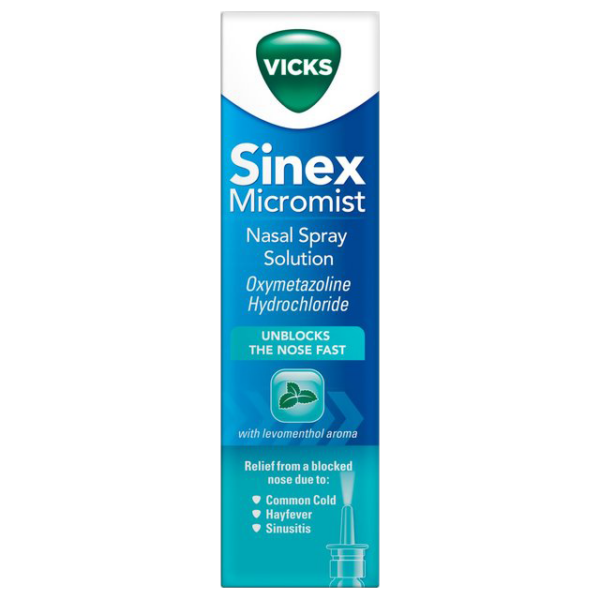 Vicks Sinex Micromist Aqueous Nasal Spray Solution – 15ml  -  Cold & Flu