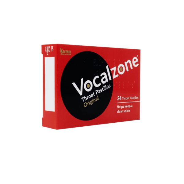 Vocalzone Original – Sore Throat Relief Pastilles – 24 Pastilles  -  Coughs, Colds & Flu