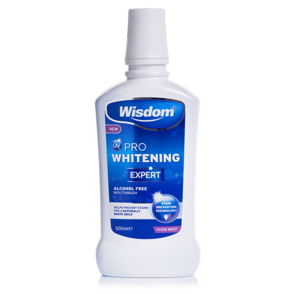 Wisdom – UV Pro Whitening Expert – Alcohol Free – 500ml  -  Mouthwashes