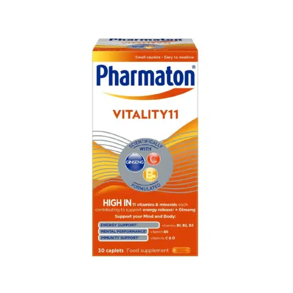 Pharmaton Vitality 11 – Pack of 100 Caplets  -  A-Z