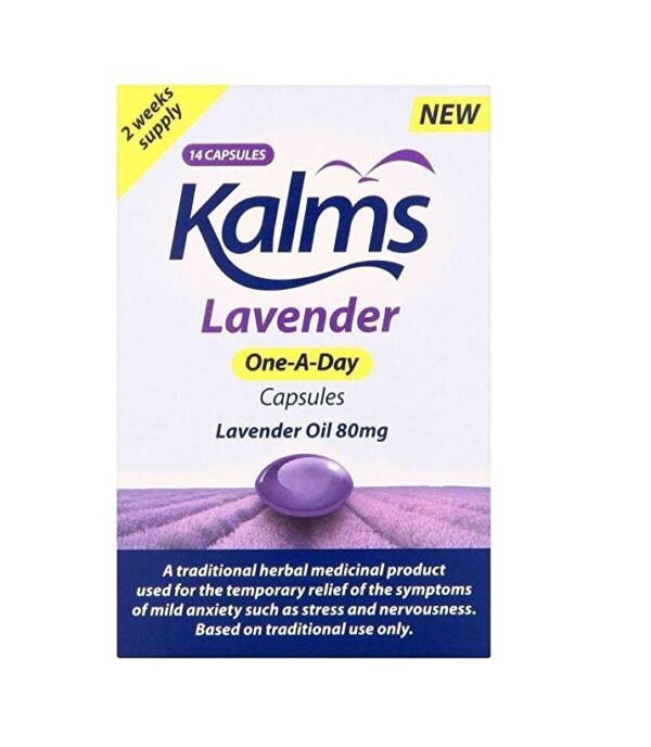 Kalms Lavender One A Day – 14 x 80mg Capsules  -  Herbal