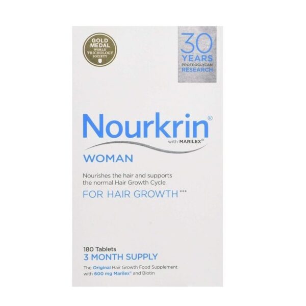 Nourkrin Woman For Hair Growth – 180 Tablets  -  Hair Loss for Women