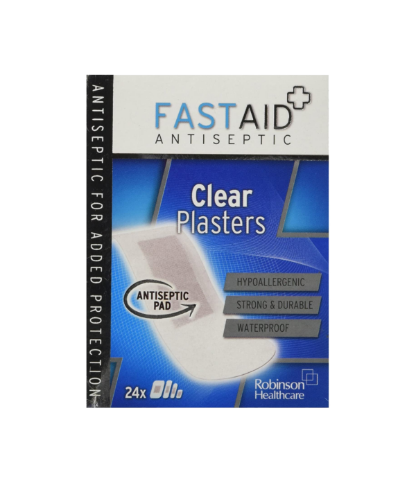Fastaid Plasters Clear – Pack of 24  -  Plasters