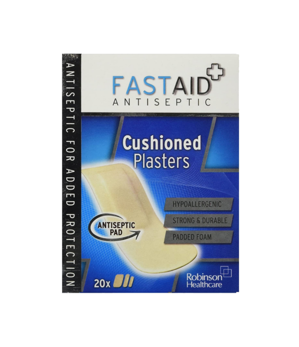 Fastaid Plasters Cushioned – Pack of 20  -  Plasters