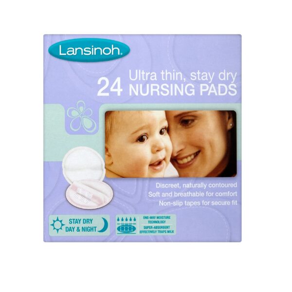 Lansinoh Ultra Thin Stay Dry – 24 Nursing Pads  -  Baby & Toddler