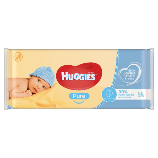 Huggies Baby Wipes Pure – Pack of 56  -  Baby