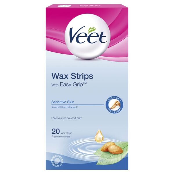 Veet Wax Strips Sensitive Rtu - 20 Strips