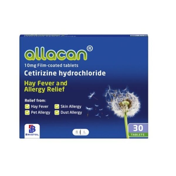 Allacan 10mg - Hay fever & Allergy Relief - 180 tablets