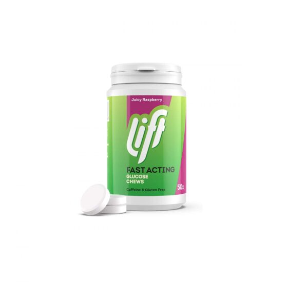 Lift Glucose Tablets Juicy Raspberry – 50 Tablets  -  Energy & Wellbeing