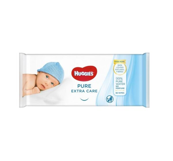 Huggies Pure ‘Extra Care’ baby wipes – 56 wipes  -  Baby & Toddler