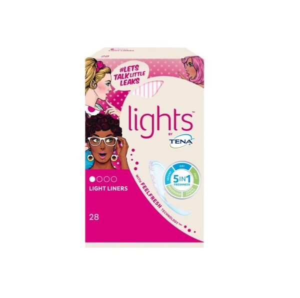 TENA Lights Incontinence Liners – 28 pack  -  Female