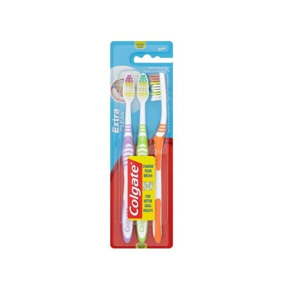 Colgate Extra Clean Medium Toothbrush – 3 Pack  -  Toothbrushes