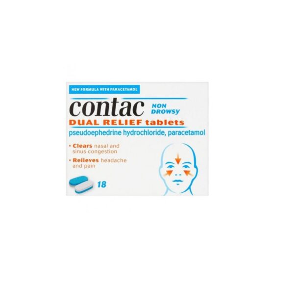 Contac Cold & Flu Dual Relief – 18 Tablets  -  Cold & Flu