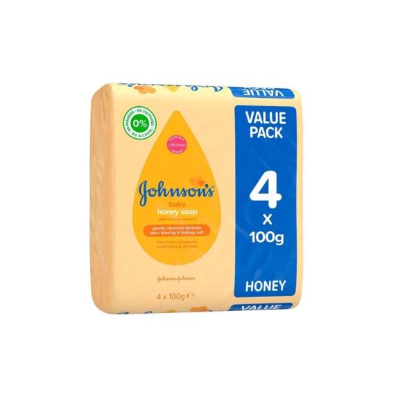 johnson's baby honey soap - 4 pack