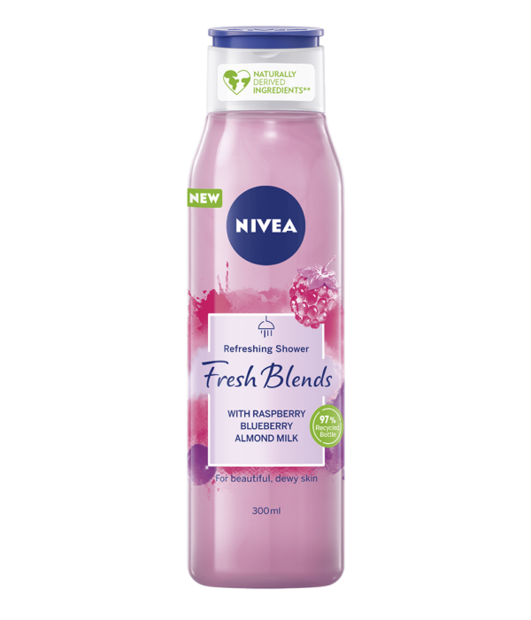nivea raspberry fresh blends refreshing shower cream - 300ml