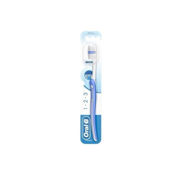 Oral-B 123 Indicator 35 Medium Toothbrush  -  Toiletries