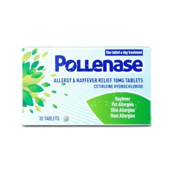 Pollenase Allergy & Hay fever Relief 10mg – 30 tablets  -  Allergy Capsules & Tablets