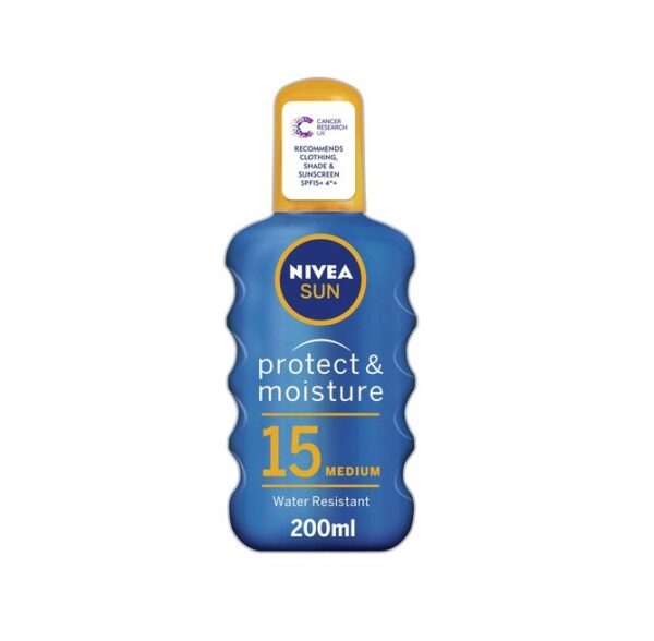 Nivea Sun Protect and Moisture Sun Spray SPF 15 200ml  -  Sun Care