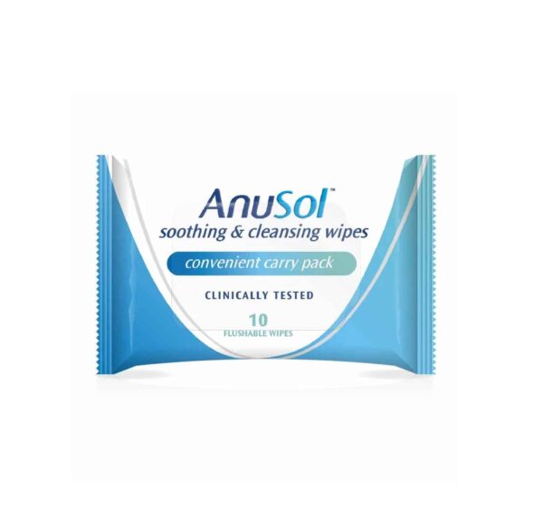 Anusol Soothing & Cleansing Wipes – 10 Pack  -  Haemorrhoids & Piles