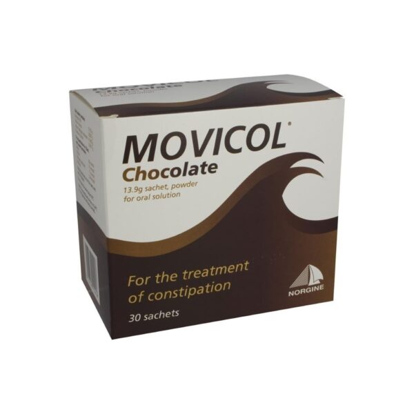 Movicol Constipation Relief Chocolate Powder – 30 Sachets  -  Constipation