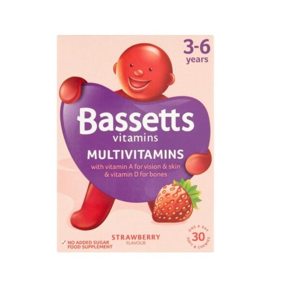 Bassetts Strawberry Multivitamins – 30 Chewies  -  Baby & Child Health