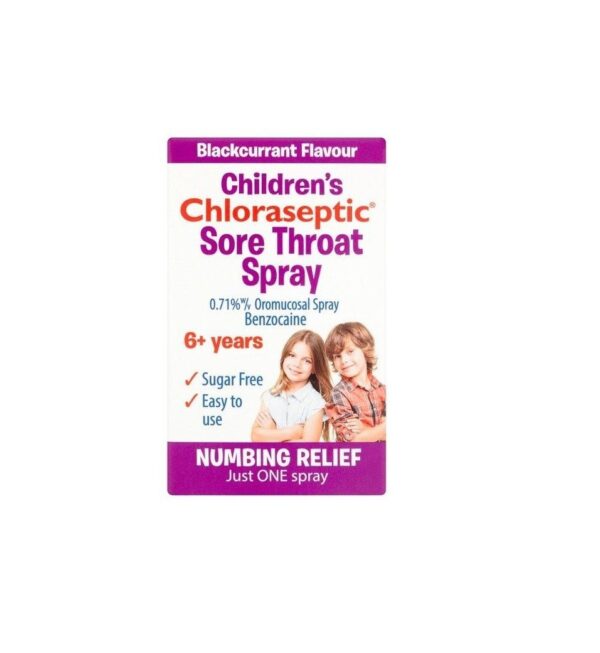 Children’s Chloraseptic Blackcurrant Throat Spray – 15ml  -  Baby & Toddler