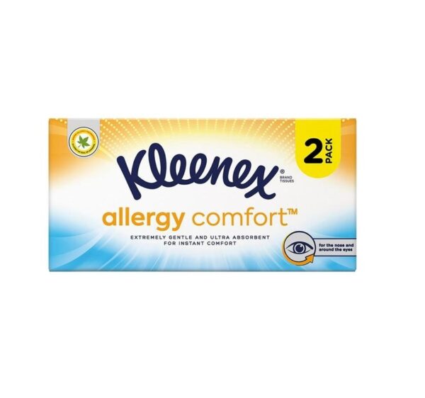 Kleenex Allergy Comfort Regular Twin Pack - 56 Tissues