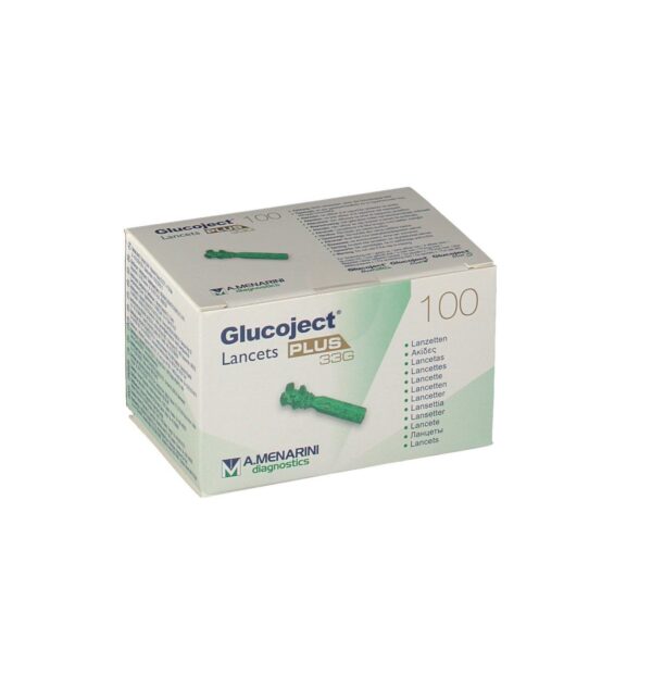 Glucoject Lancets Plus 33g – 100 Lancets  -  Diabetes Care