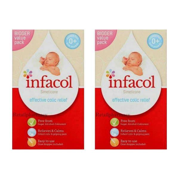 Infacol Colic Relief Drops – 55ml x 2 Pack  -  Baby & Toddler