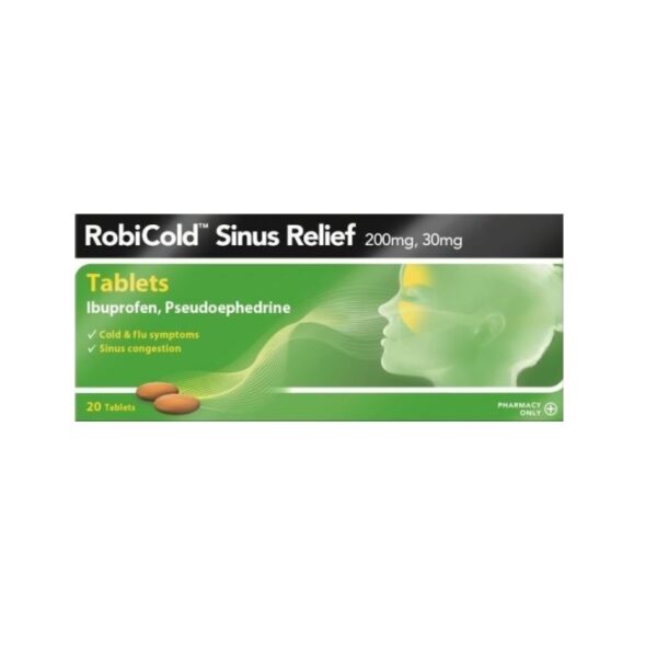 Robicold Sinus Relief – 20 Tablets  -  Cold & Flu