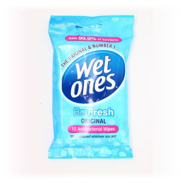 Wet Ones Be Fresh Original Antibacterial Travel Wipes – 12s  -  £1 Range