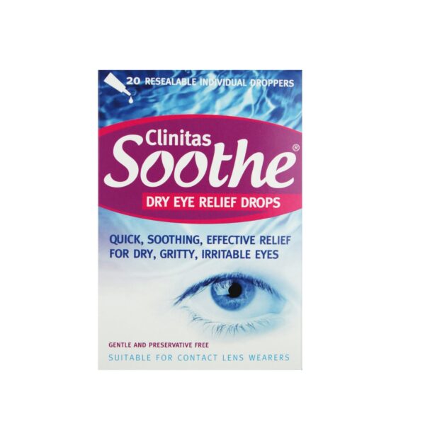 Clinitas Soothe Eye Drops 0.5ml Preservative Free – 20 Pack  -  Dry Eyes