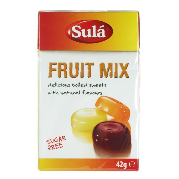 Sulá Fruit Mix Sugar Free Boiled Sweets – 42g  -  £1 Range