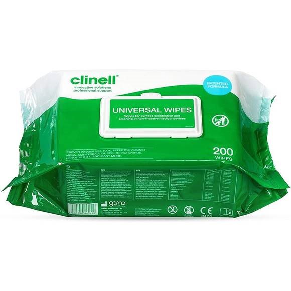 Clinell Universal Wipes - pack of 200