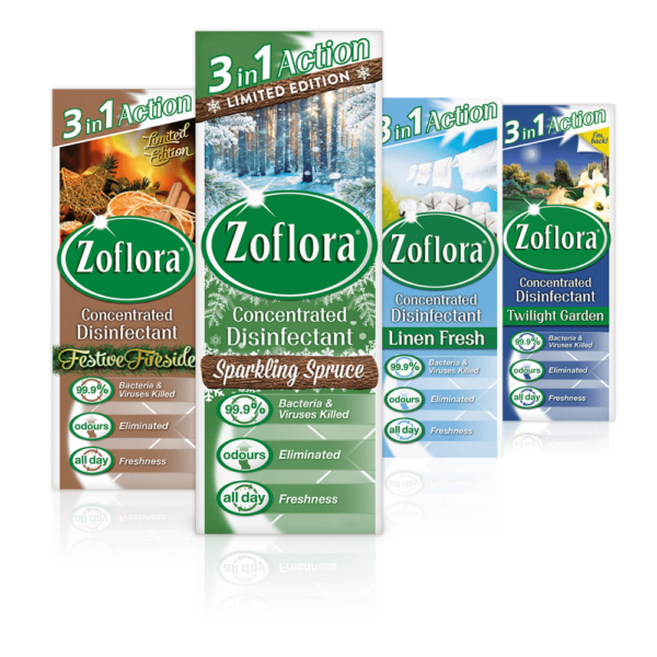 Zoflora Multi-Purpose Concentrated Antibacterial Disinfectant – 12 x 120ml Bottles  -  Antibacterial
