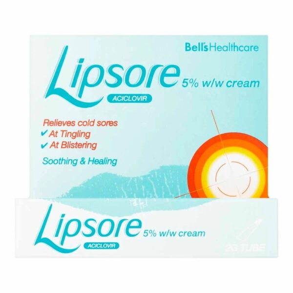 Lipsore 5% Cold Sore Lip treatment Cream  -  Cold Sores & Dry Lips