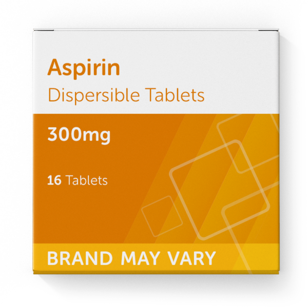 Aspirin Dispersible Tablets 300mg – 16 Tablets